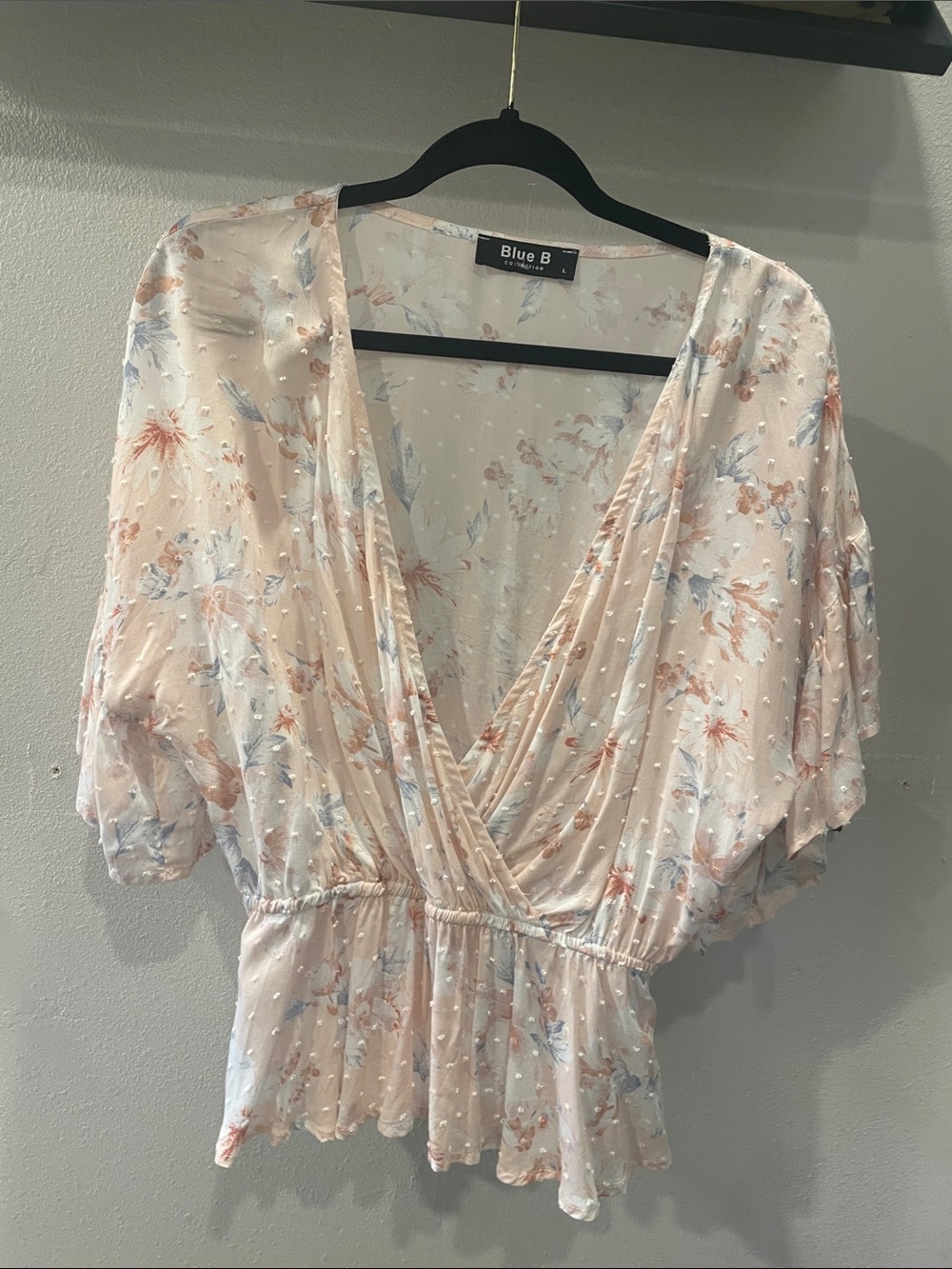 Blue B. Floral Blouse in Light Blush